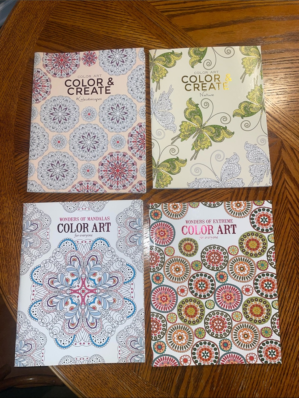 4 coloring books Wonders Of Extreme Color Art & Mandalas & Color & Create